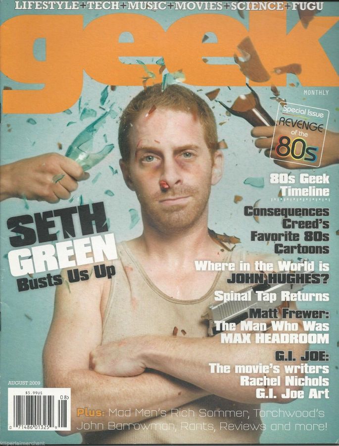 GEEK MONTHLY magazine side cover August 2009