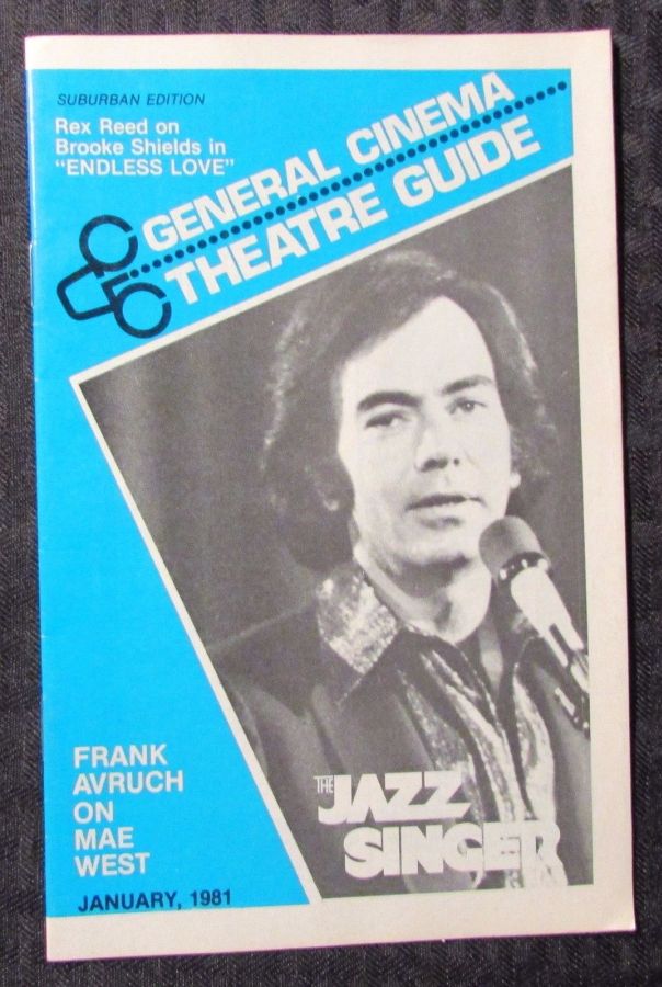 GENERAL CINEMA THEATRE GUIDE magazine side cover January 1981
