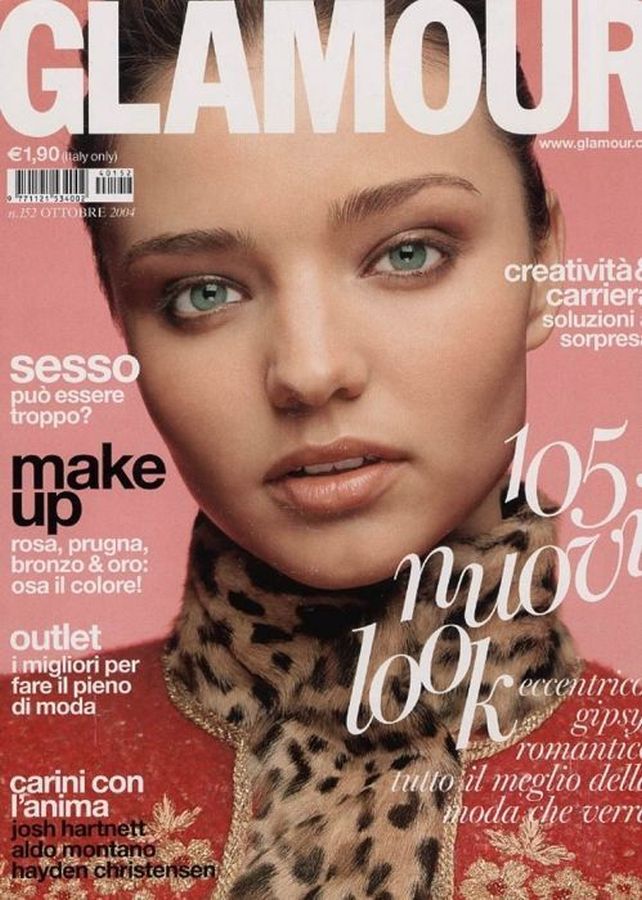 GLAMOUR ITALY magazine side cover  October 2004