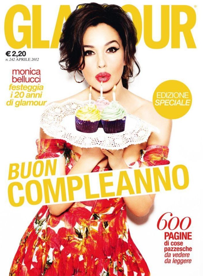 GLAMOUR ITALY magazine side cover  April 2012