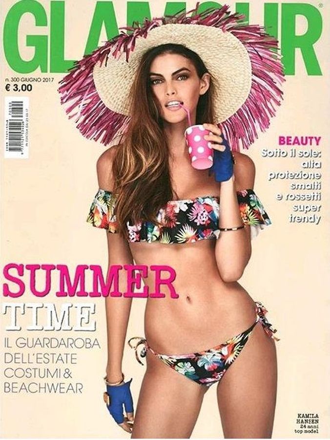 GLAMOUR ITALY magazine side cover  June 2017