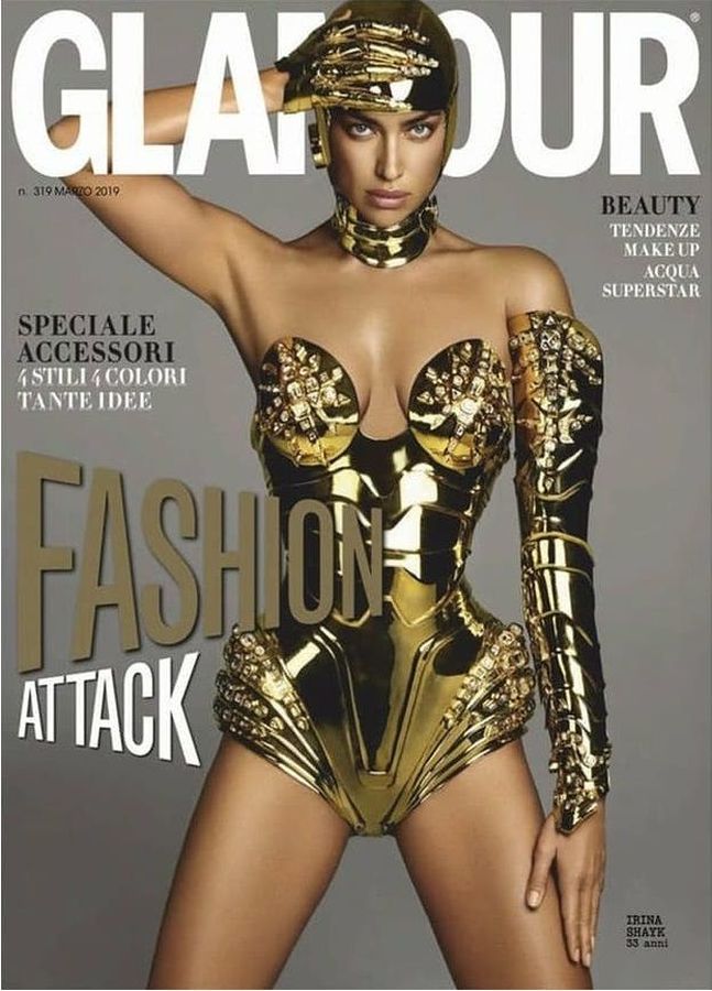 GLAMOUR ITALY magazine side cover  March 2019