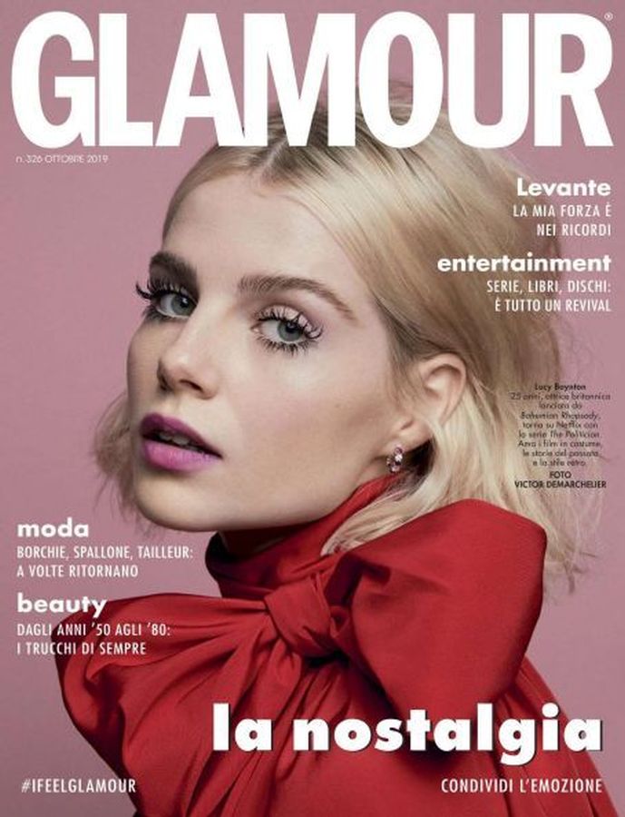 GLAMOUR ITALY magazine side cover  October 2019