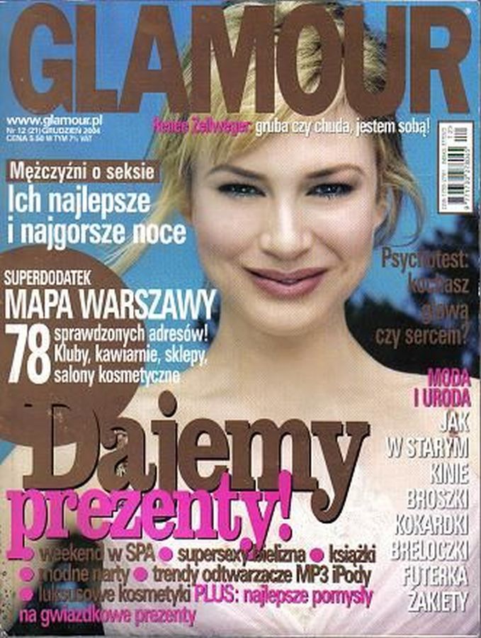 GLAMOUR POLAND magazine side cover  December 2004