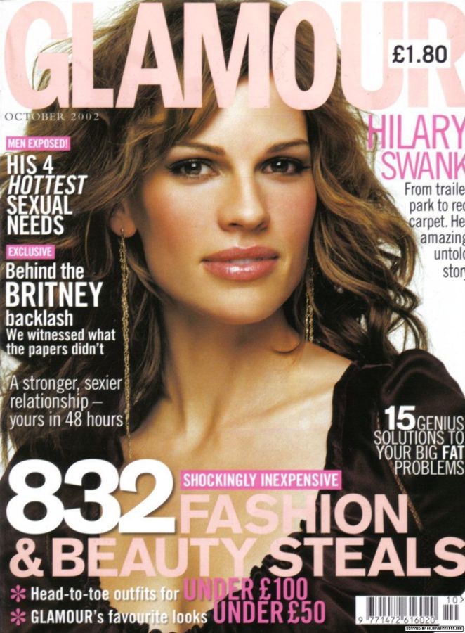 GLAMOUR UK magazine cover  October 2002
