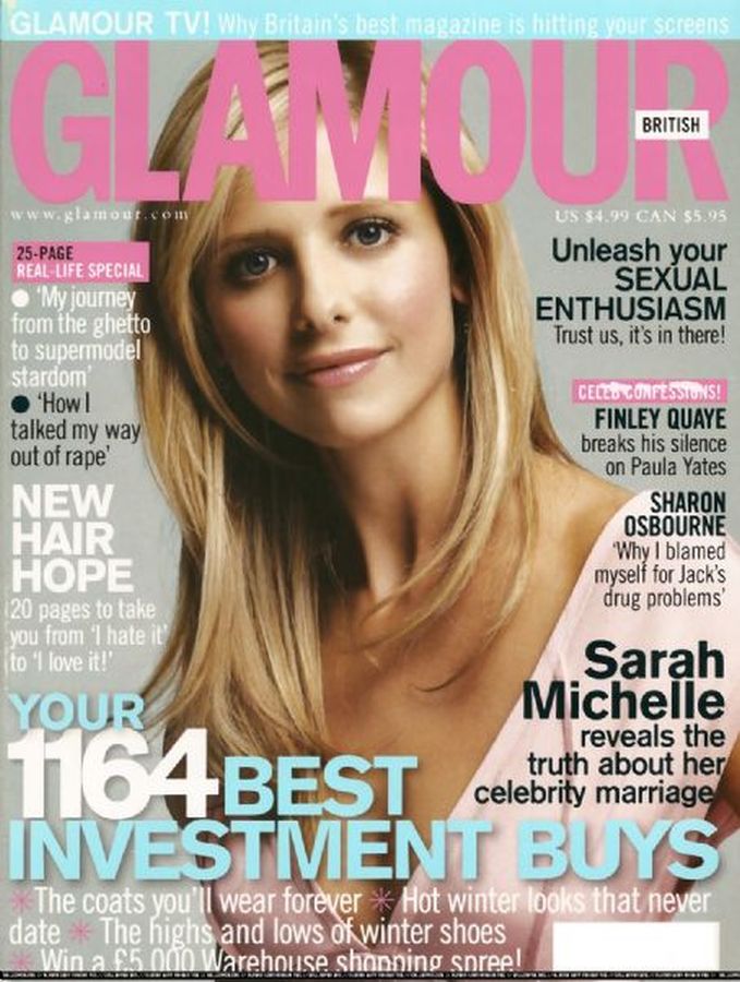 GLAMOUR UK magazine cover  October 2003