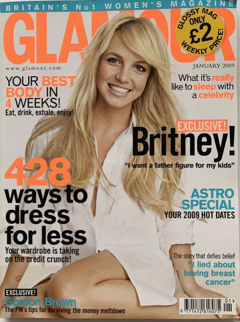 GLAMOUR UK magazine cover  January 2009