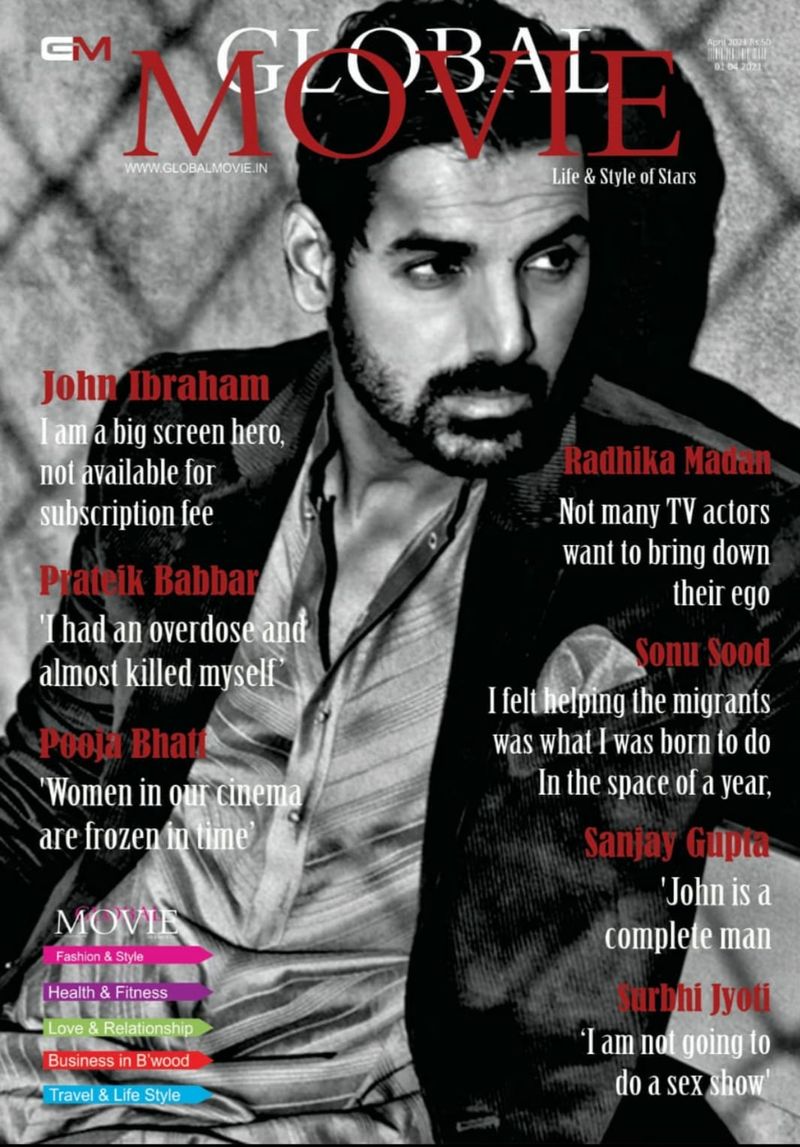GLOBAL MOVIE magazine cover  April 2021
