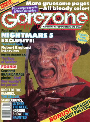 GOREZONE magazine cover Issue 7 May 1989