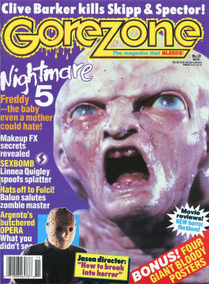 GOREZONE magazine cover Issue 10 November 1989