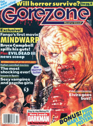 GOREZONE magazine cover Issue 17 Spring 1991