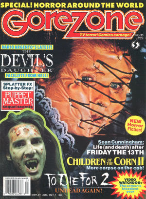 GOREZONE magazine cover Issue 21 Spring 1992
