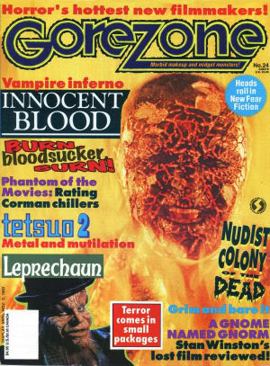 GOREZONE magazine cover Issue 24 Winter 1993