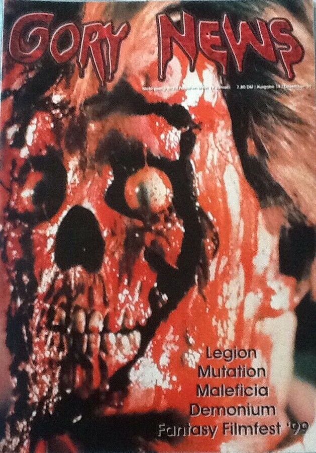 GORY NEWS magazine side cover Issue 14  December 1999