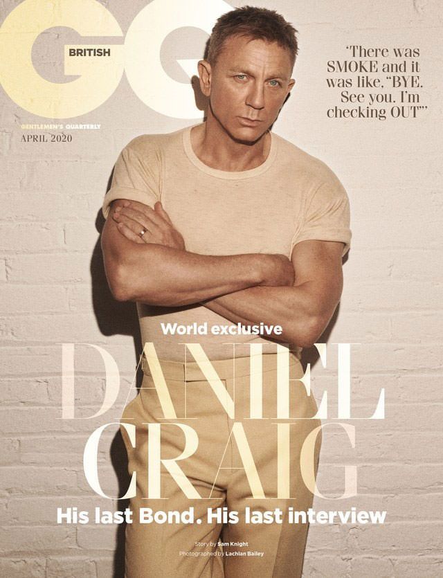 GENTLEMENS QUARTERLY (UK) magazine side cover  April 2020