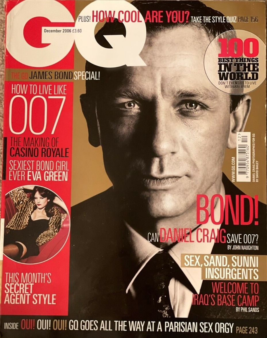 GENTLEMENS QUARTERLY (UK) magazine side cover  December 2006