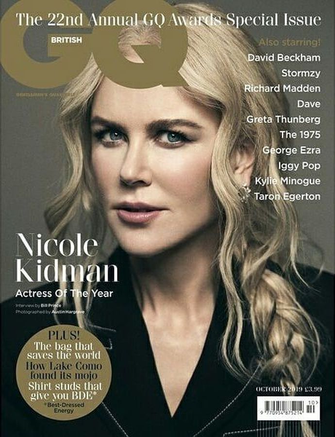 GENTLEMENS QUARTERLY (UK) magazine side cover  October 2019