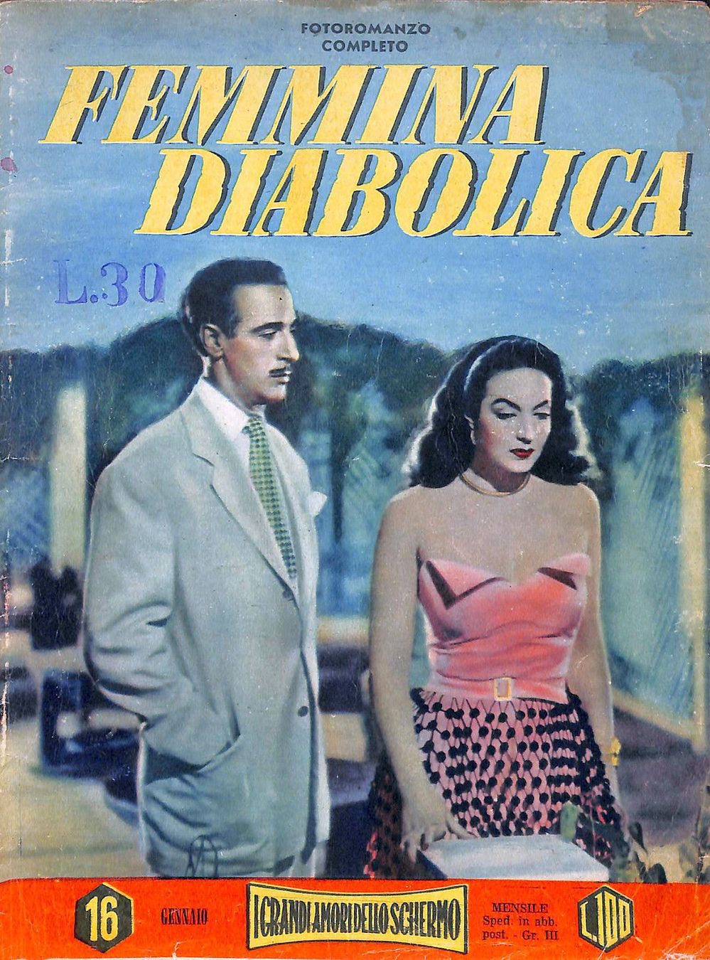 I GRANDI AMORI DELLO SCHERMO magazine cover Issue 16 January 1955