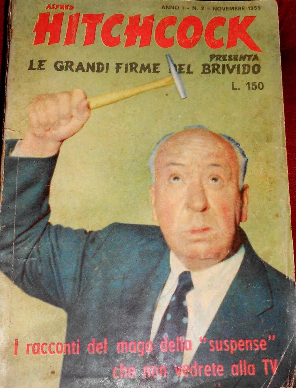 ALFRED HITCHCOCK PRESENTA LE GRANDI FIRME DEL BRIVIDO magazine side cover Issue 2 November 1959