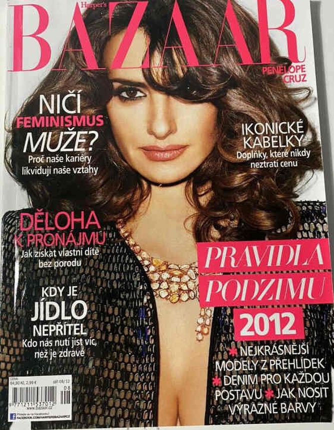 HARPERS BAZAAR CZECH REPUBLIC magazine side cover  September 2012