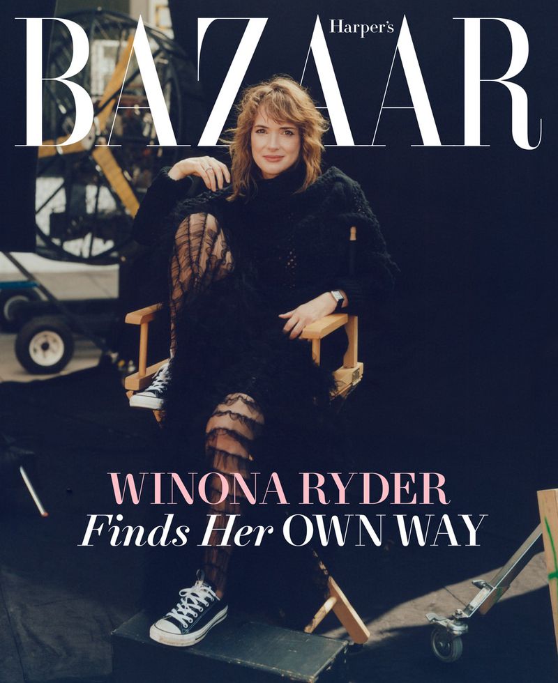 HARPERS BAZAAR USA magazine side cover  August 2022