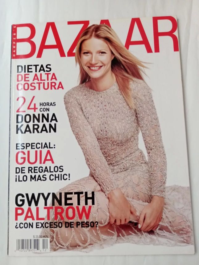 HARPERS BAZAAR MEXICO magazine side cover  December 2001