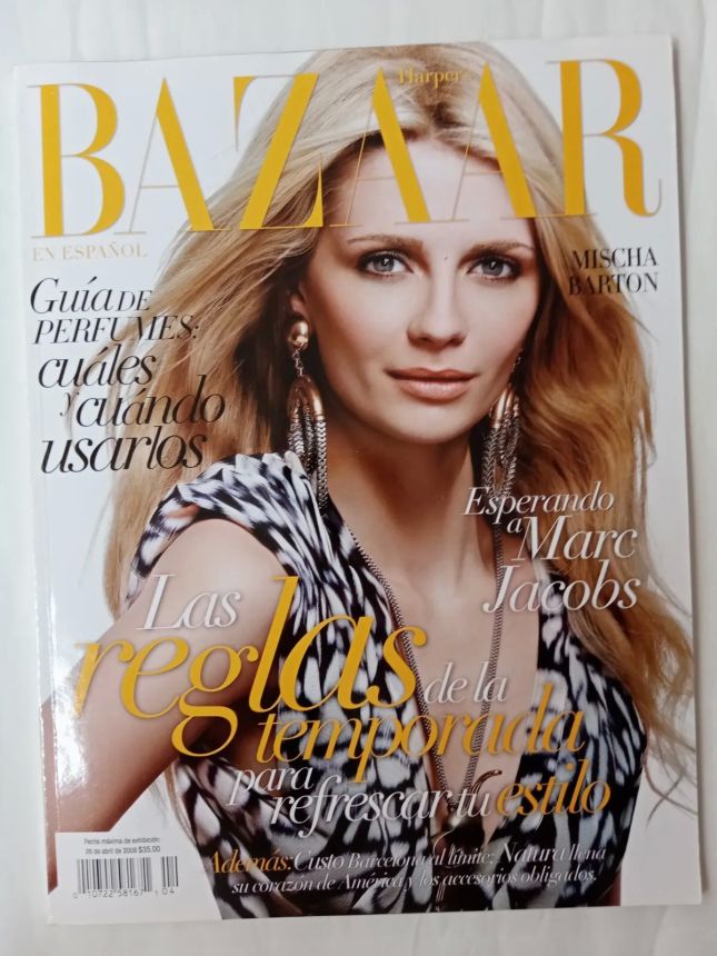 HARPERS BAZAAR MEXICO magazine side cover  April 2008