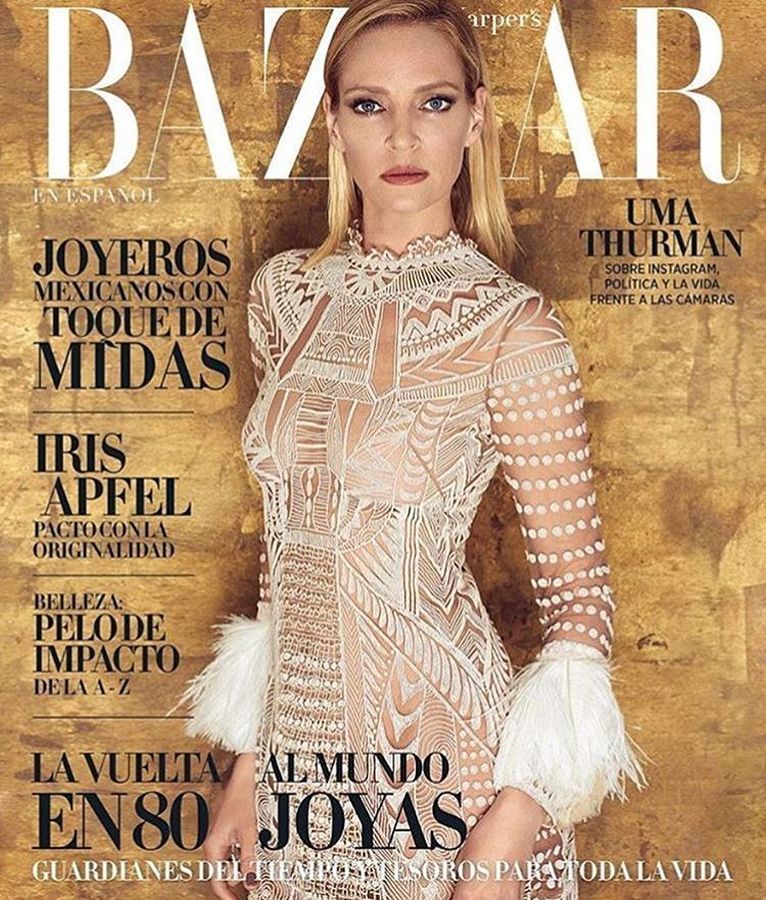 HARPERS BAZAAR MEXICO magazine side cover  May 2016