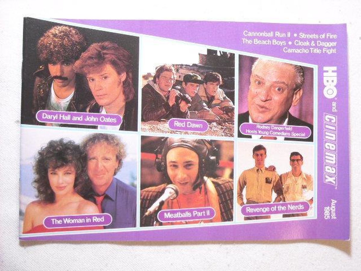 HBO CINEMAX magazine cover  August 1985