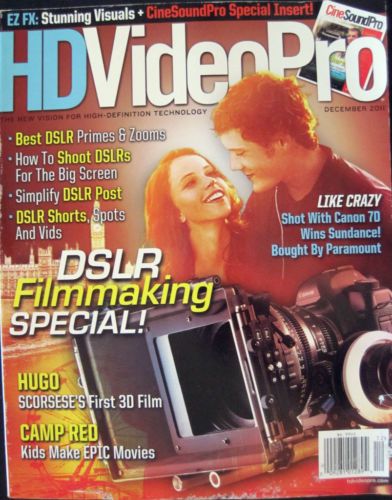 HD VIDEO PRO magazine cover December 2011