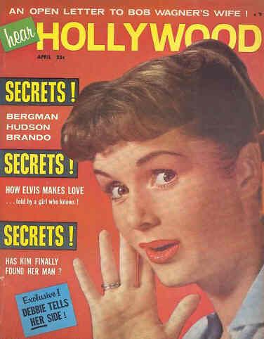 HEAR HOLLYWOOD magazine side cover April 1958