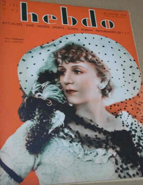 HEBDO magazine cover Issue 42 26 January 1934