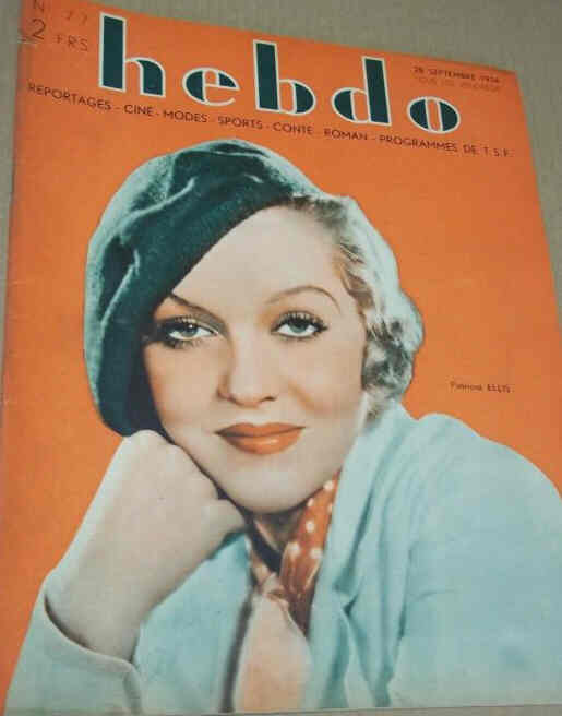 HEBDO magazine cover Issue 77 28 September 1934