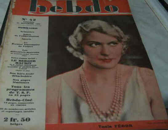 HEBDO magazine cover Issue 42 23 September 1932