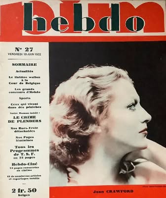 HEBDO magazine cover Issue 27 10 June 1932