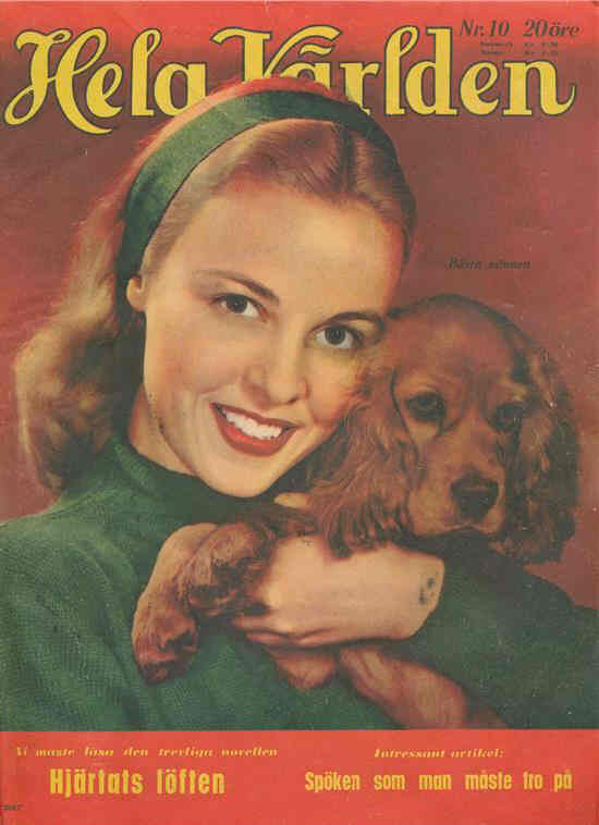 HELA VARLDEN magazine side cover Issue 10  1948