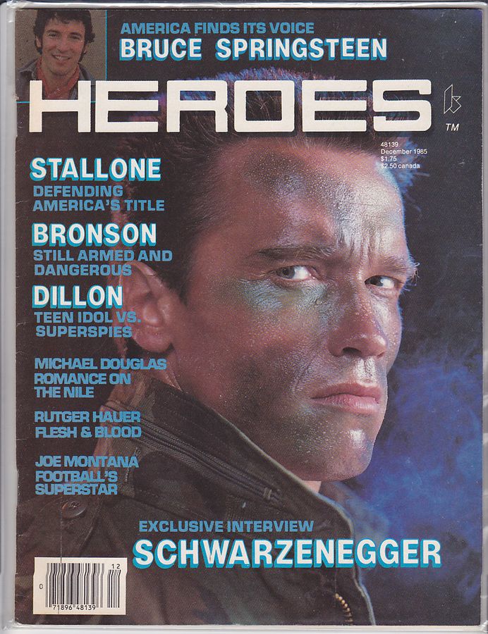 HEROES magazine side cover Issue 2 December 1985