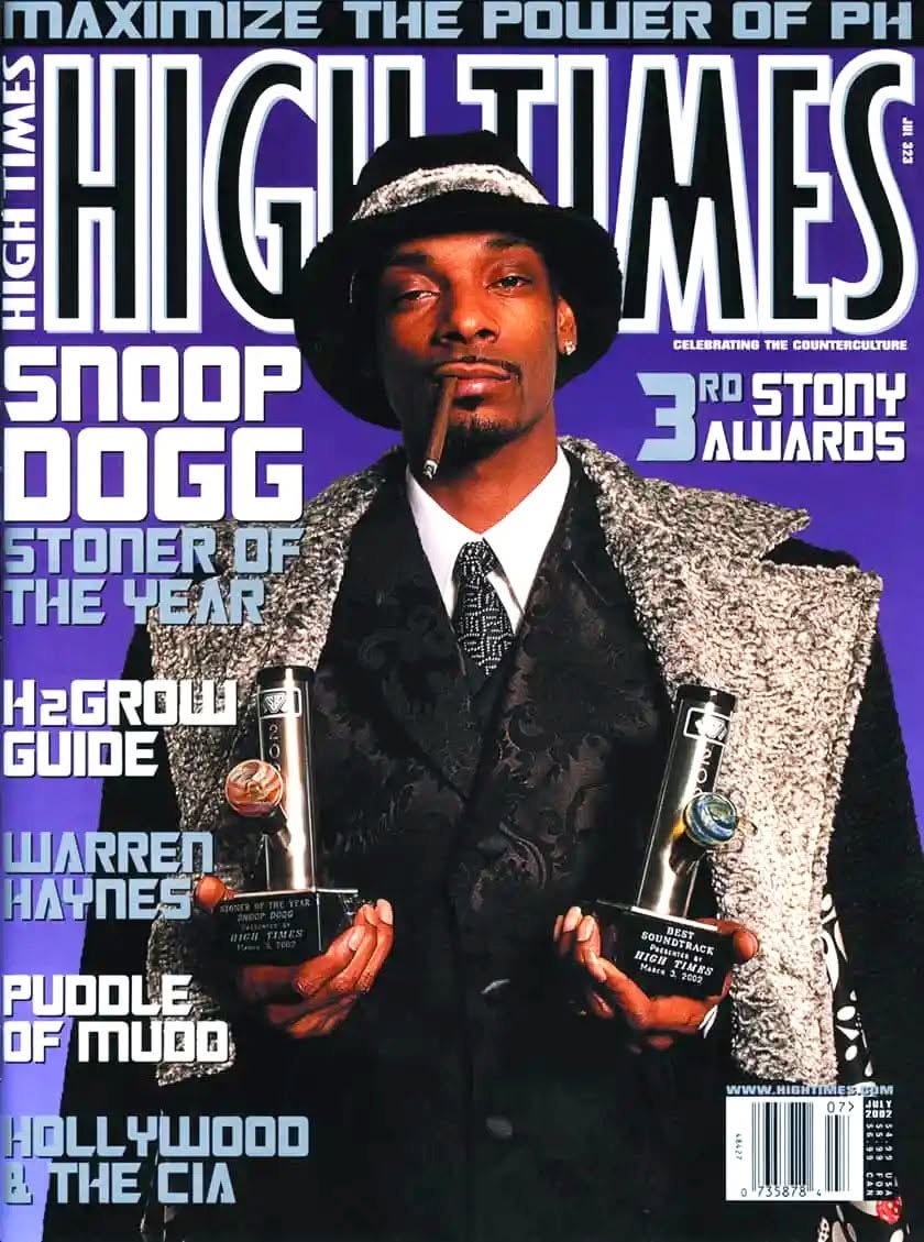 HIGH TIMES magazine cover  July 2002