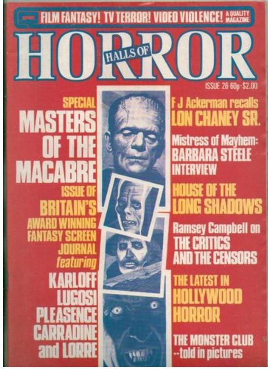 HOUSE OF HAMMER magazine side cover Issue 26  1982