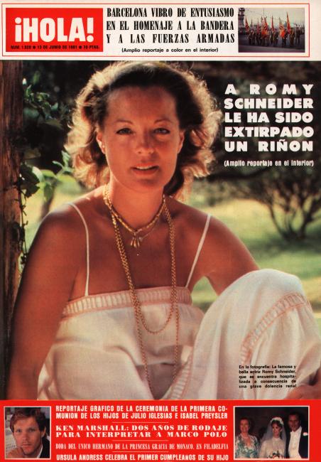 HOLA magazine cover Issue 1920 13 June 1981