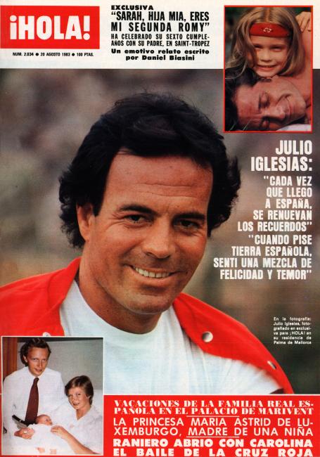 HOLA magazine cover Issue 2034 20 August 1983