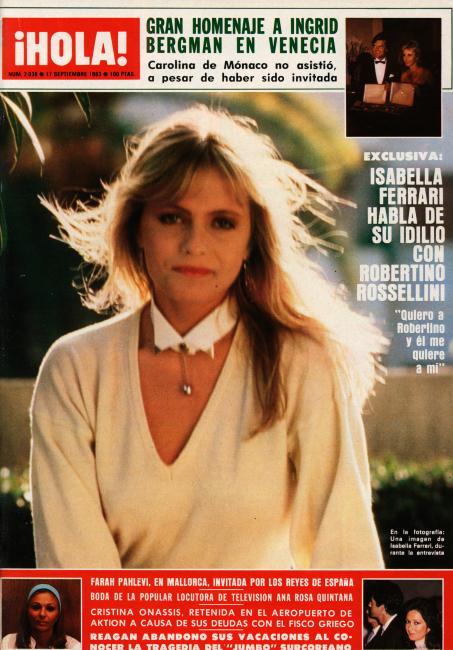 HOLA magazine cover Issue 2038 17 September 1983