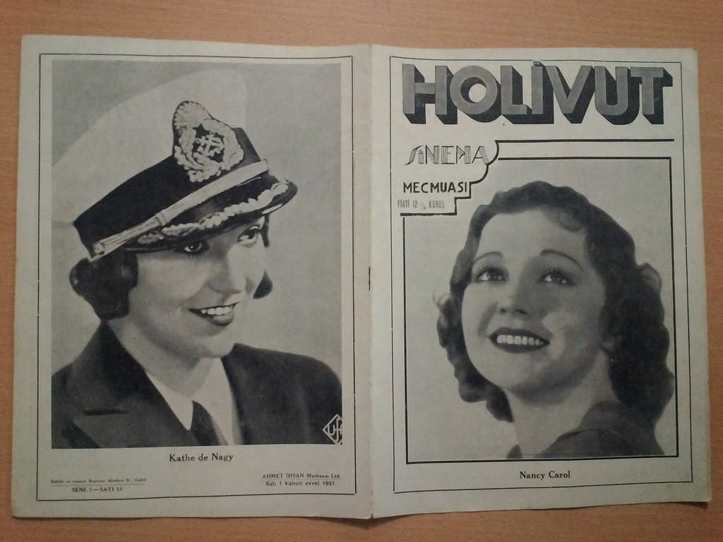 HOLIVUT magazine side cover Issue 13   1931
