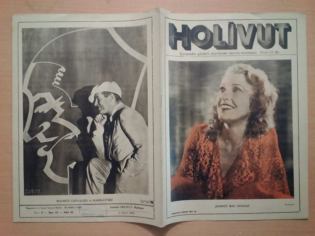 HOLIVUT magazine side cover Issue 10 8 March 1933