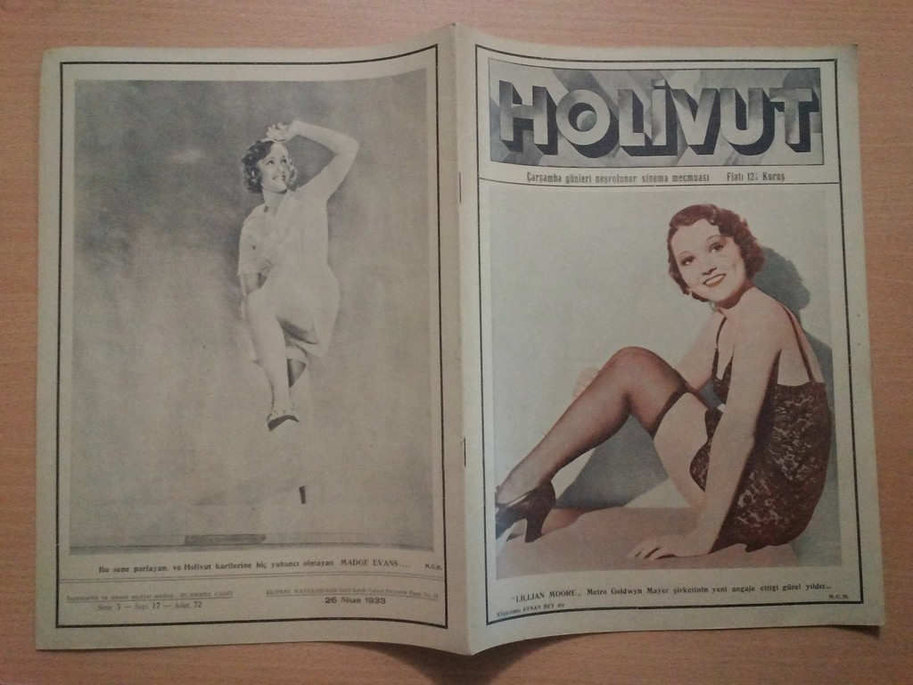 HOLIVUT magazine side cover Issue 17 26 April 1933