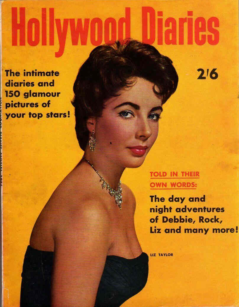 HOLLYWOOD DIARIES (UK) magazine side cover  1956