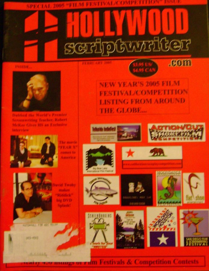 HOLLYWOOD SCRIPTWRITER magazine cover February 2005