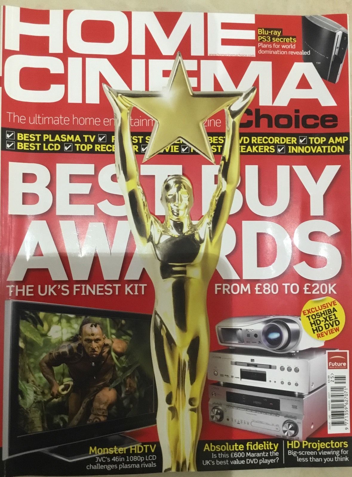 HOME CINEMA CHOICE magazine side cover Issue 142 May 2007