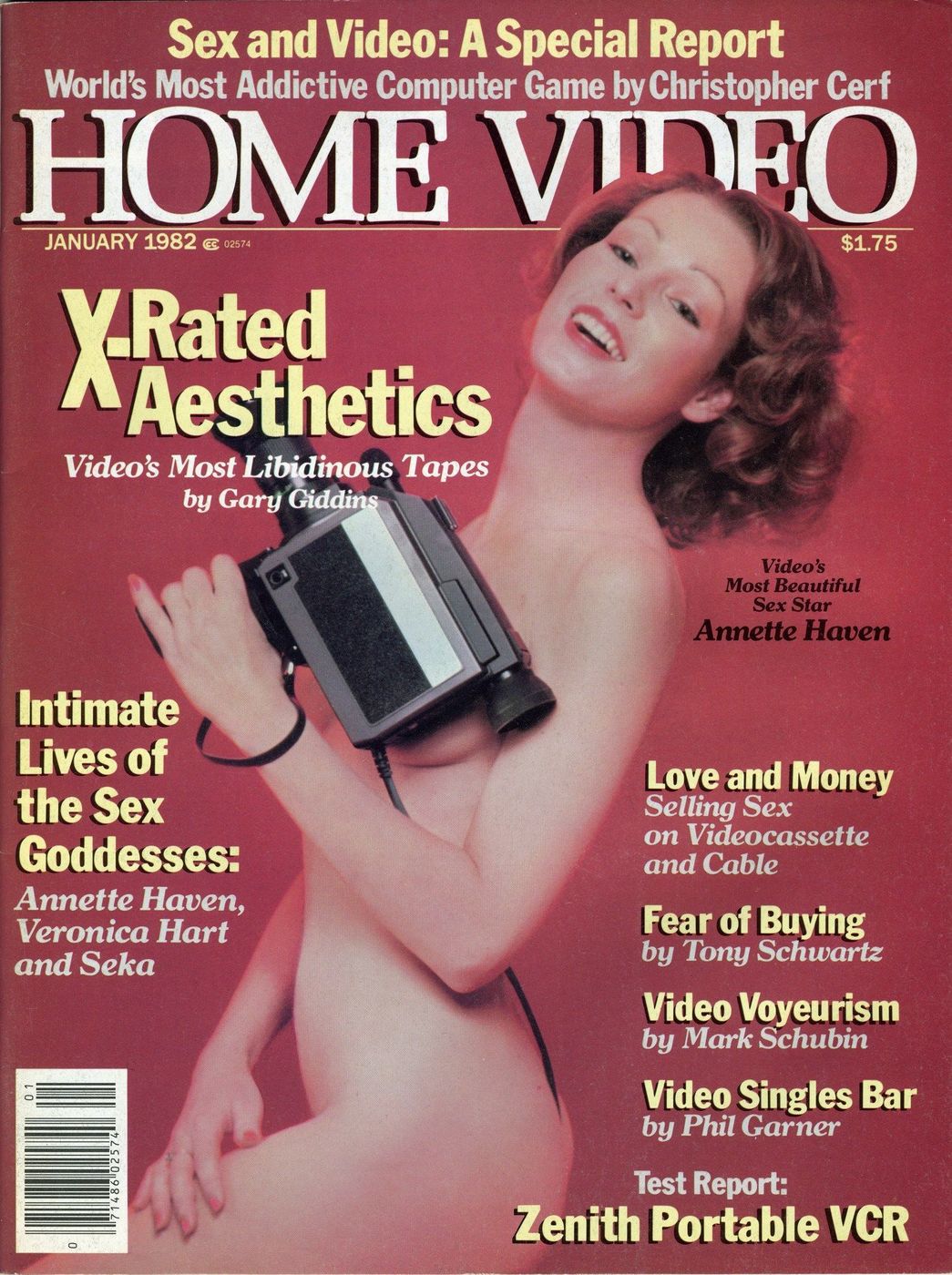 HOME VIDEO magazine side cover January 1982