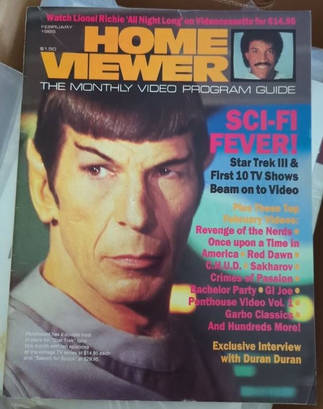 HOME VIEWER magazine side cover  February 1985